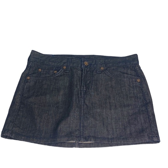 LUCKY BRAND BLOSSOM MINNIE DARK DENIM SKIRT SIZE 4/27 - Picture 1 of 7